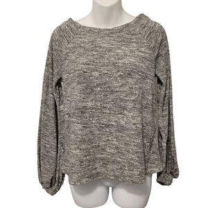 2/$20 Lou & Grey Top Grey Sweatshirt Blouse Size: XS